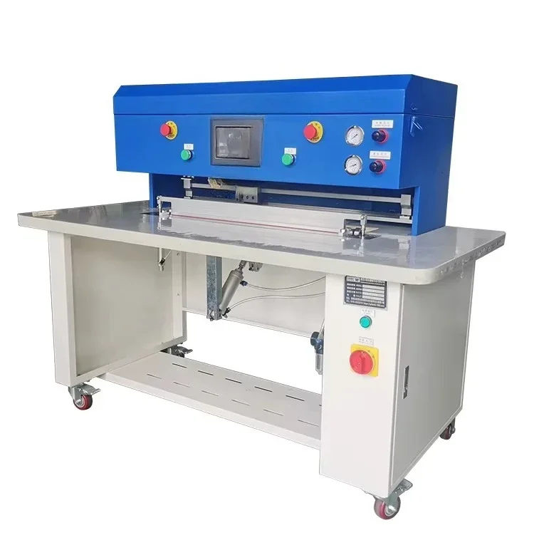Fully Automatic Leather Straight Edge Folding Machine, Leather Edge Folding Equipment for Straight Edge Processing