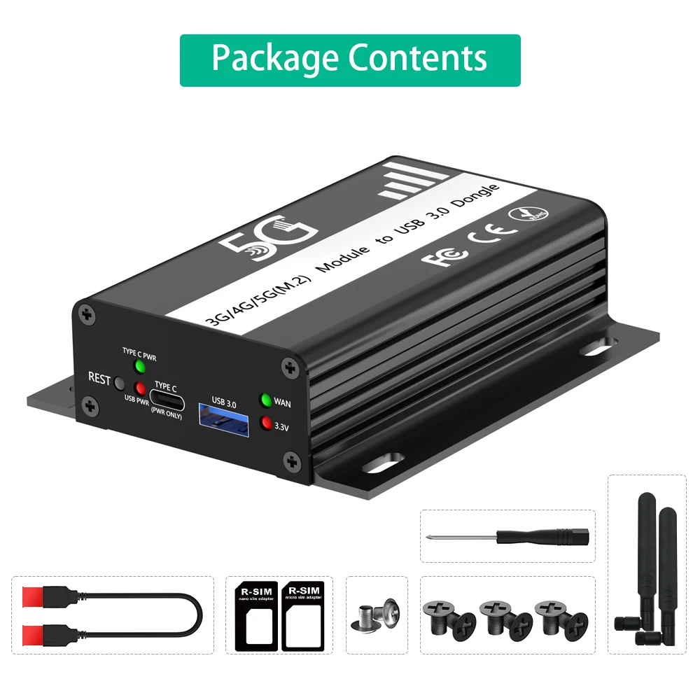 New Version NGFF(M.2)  key B to USB 3.0 Adapter with card Slot  and additional power for 3G/4G/5G Module