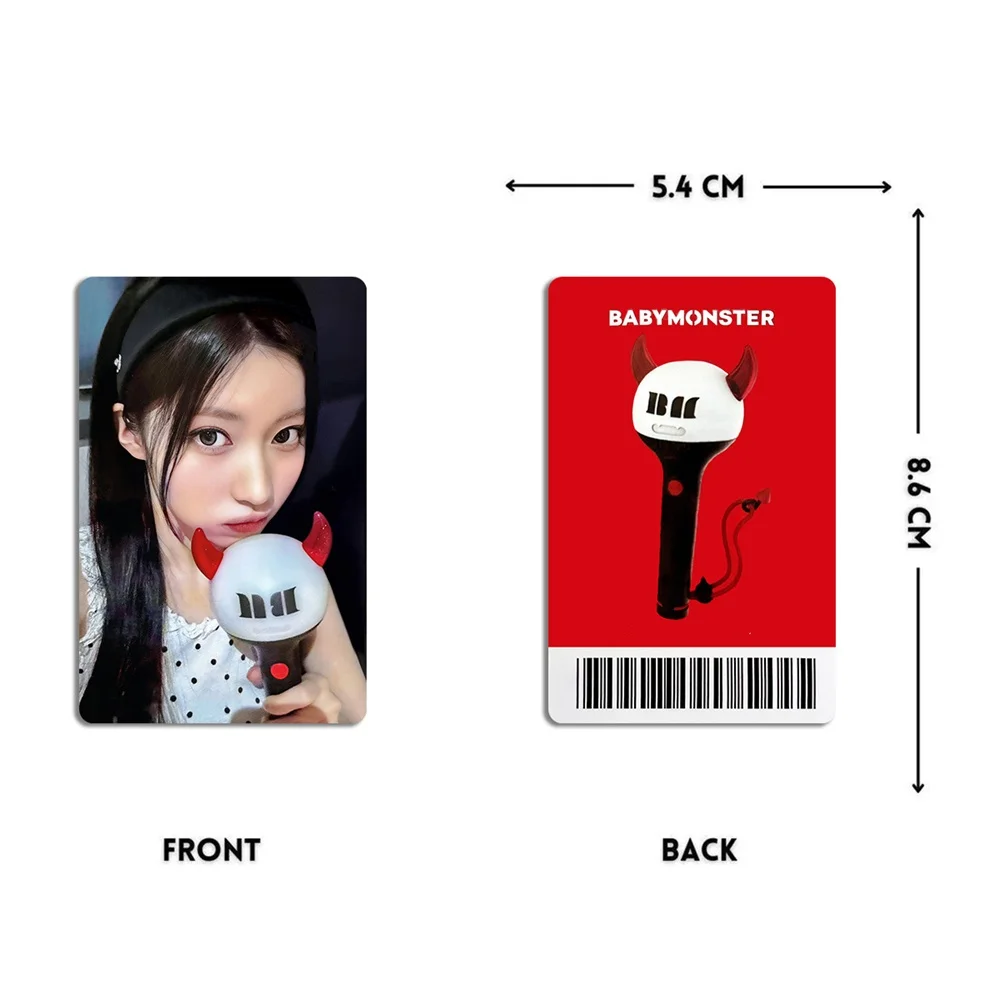 7 Pz/set Kpop Babymonster Light Stick Ver Cartoline Ahyeon Chiquita Asa Rami Selfie Lomo Carte Cartoline Ventole Collezione Regali