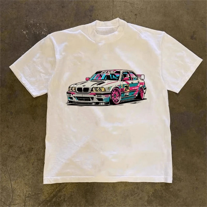 

2025 Summer fashion high-quality loose round-neck T-shirts casual cotton short-sleeved shirts for men and women 07259