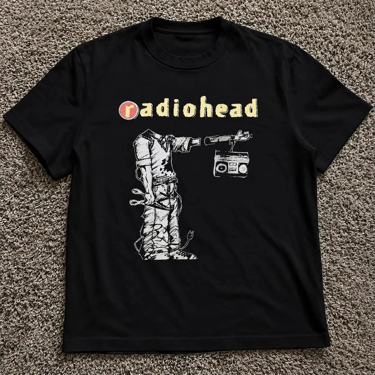 2026 Summer Women's Radiohead Vintage Graphic Print Street‑Style Loose Casual All‑Season Short‑Sleeve Comfortable T-Shirt