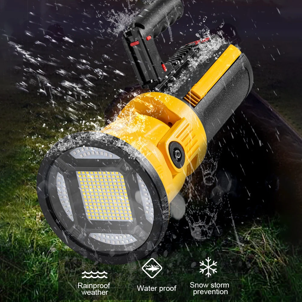 Super Bright Powerful LED Torch With High Medium Low Frequency Flashing Foldable Tripod Heavy Duty IPX5 Waterproof Spotlight