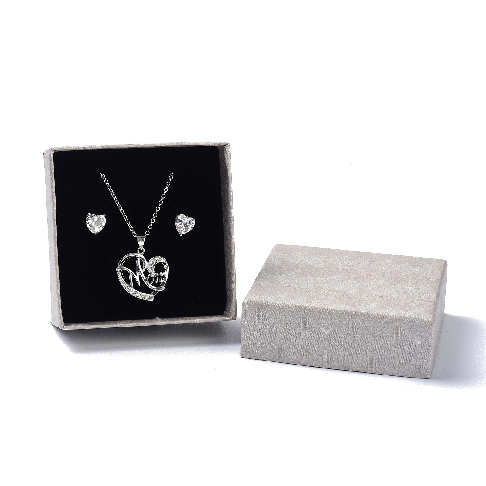 

15/24pcs Square Paper Jewelry Box with Sponge Cardboard Necklace Earrings Jewelry Box Valentine Gift Packing Case 7.5x7.5x3.6cm