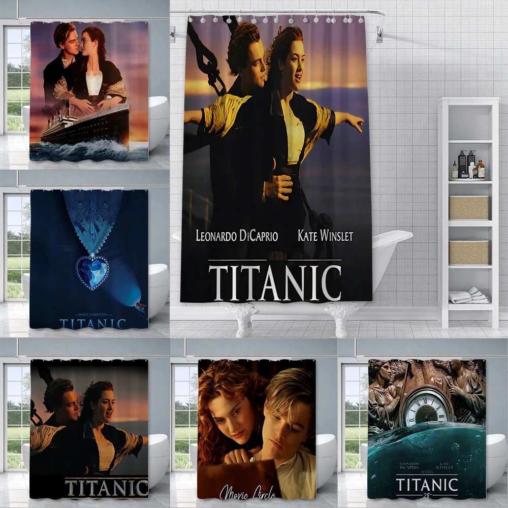 Titanic Classic Movie Shower Curtain Waterproof Polyester Fabric Colorful Bath Curtains Home Bathroom Decor Curtain With Hook