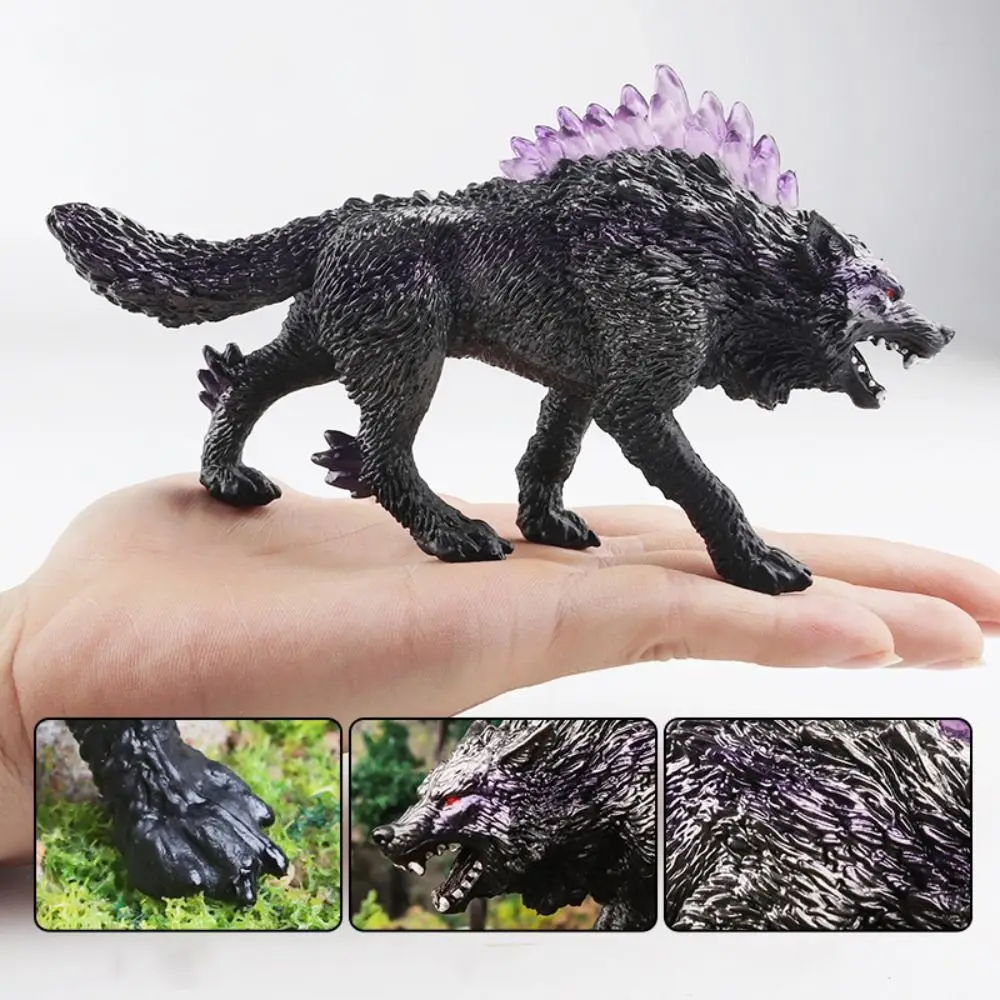 

Plastic Simulated Solid Animal Model Shadow Wolf Handmad Wolf Simulation Animal Toy Funny Doll Ornament