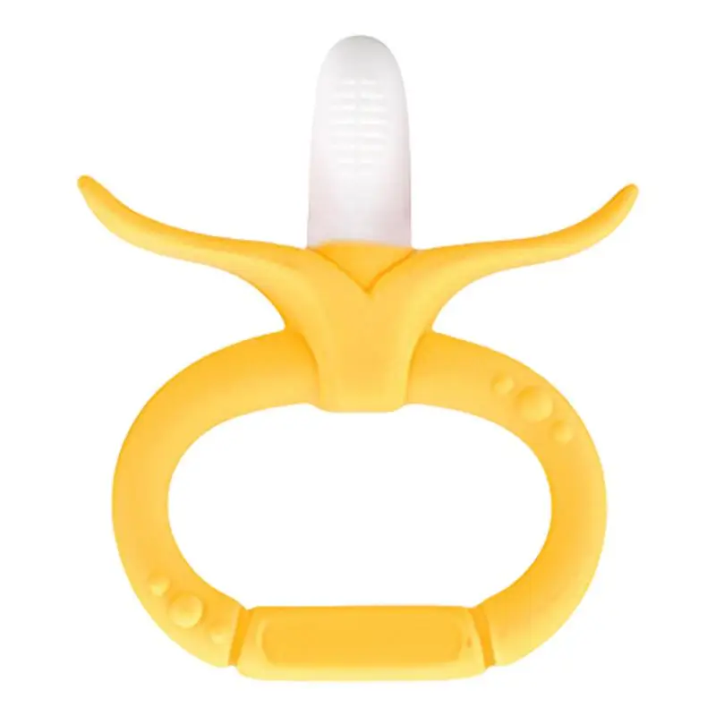 Silicone Teether For Toddler Toddler Banana Teething Silicone Ring Teething Relief Toy With Delicate Massage Point For Christmas