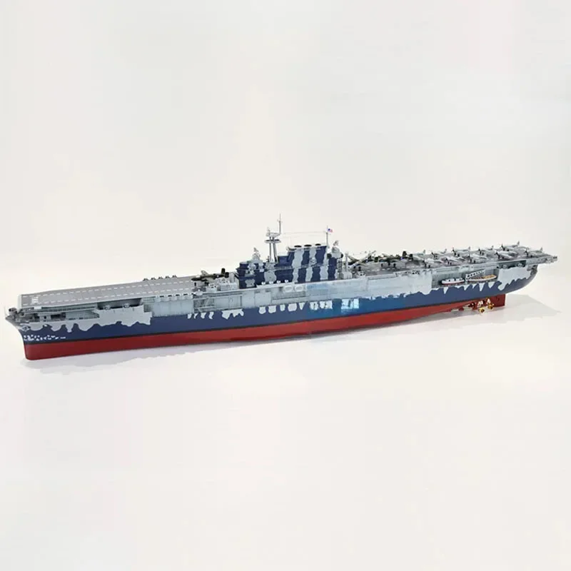 1/200 Remote Control WWII US Navy CV-8 Hornet Aircraft Carrier Model RC Navy Warship Finished Ship Model Gift Collection