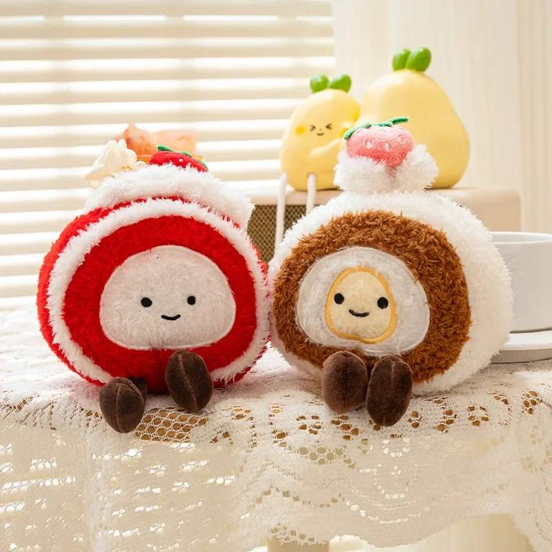 Colección de juguetes de peluche de postre suave, bonito pastel, muñecos de peluche suizos, bolso Adorable, abalorio y decoración del hogar, regalos de cumpleaños, decoración del hogar
