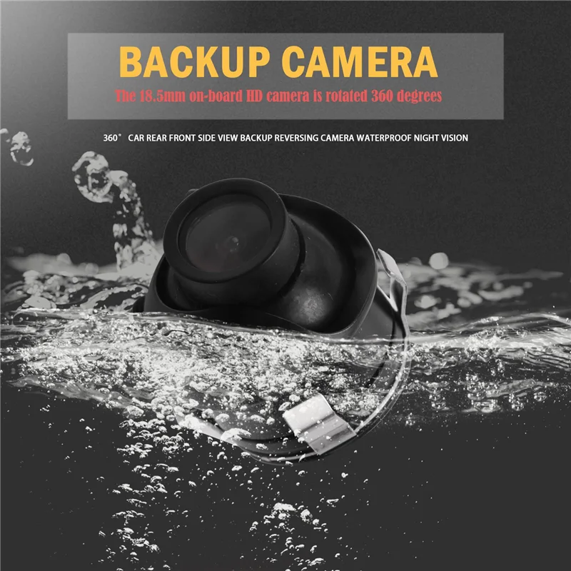 360 °   Telecamera per retromarcia di backup con vista laterale anteriore posteriore per auto Visione notturna impermeabile