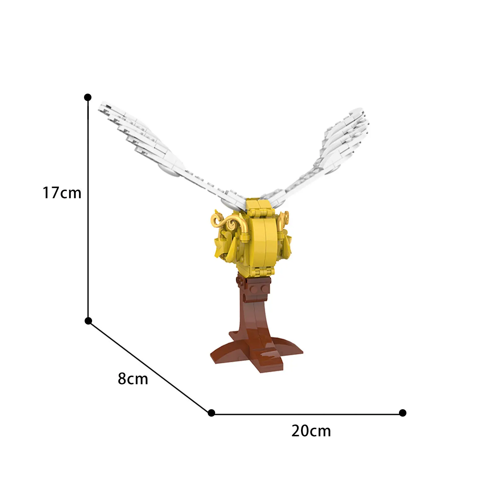 176 Pieces Smallest Ball Walnut-sized Gold-coloured Sphere from Fim MOC Build