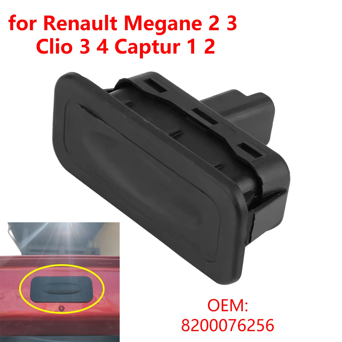 8200076256 botão interruptor de liberação da bagageira do carro alça para renault megane 2 3 clio 3 4 captur 1 2 fluence 2 grand scenic 2 3