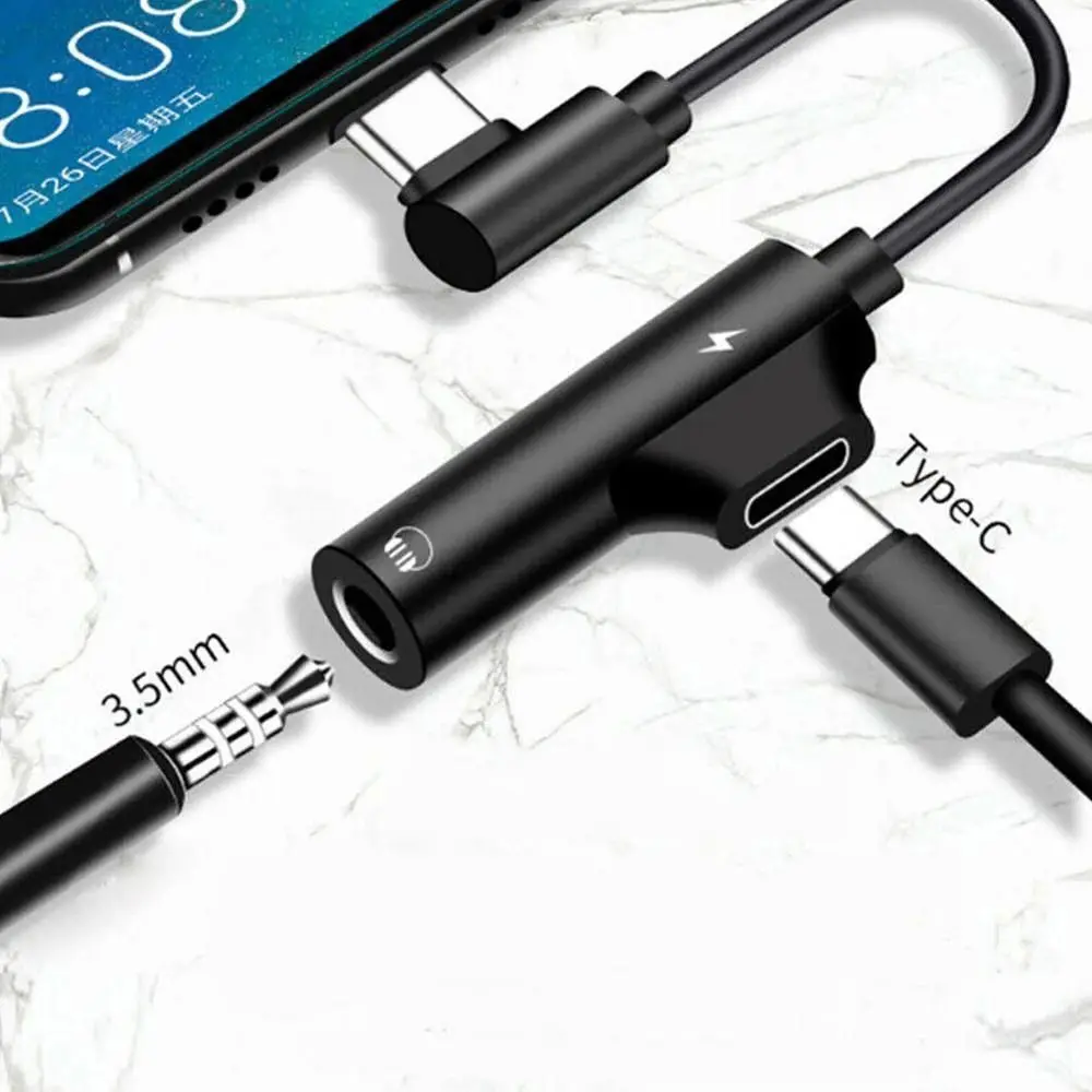 Earphone Adapter Usb-C Type C Adapter Headphone Adapter Audio Adapter Aux Cable Type C To 3.5mm Jack Type C Audio Splitter