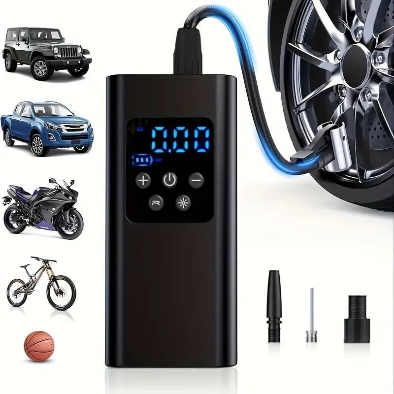 

Tire Inflator Portable Electric Inflator Pump Automotive Bicycle Air Compressor Basketball Football Balloon Rapid Inflator Pump