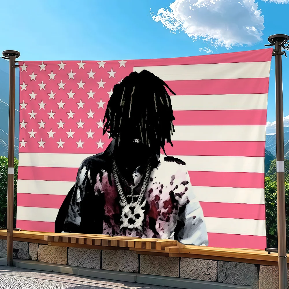 Rapper K-Ken C-Carson Flag Tapestry Outdoor Party Bedroom Living Room Dormitory Decorative Themed Wall Hanging Banner Gift