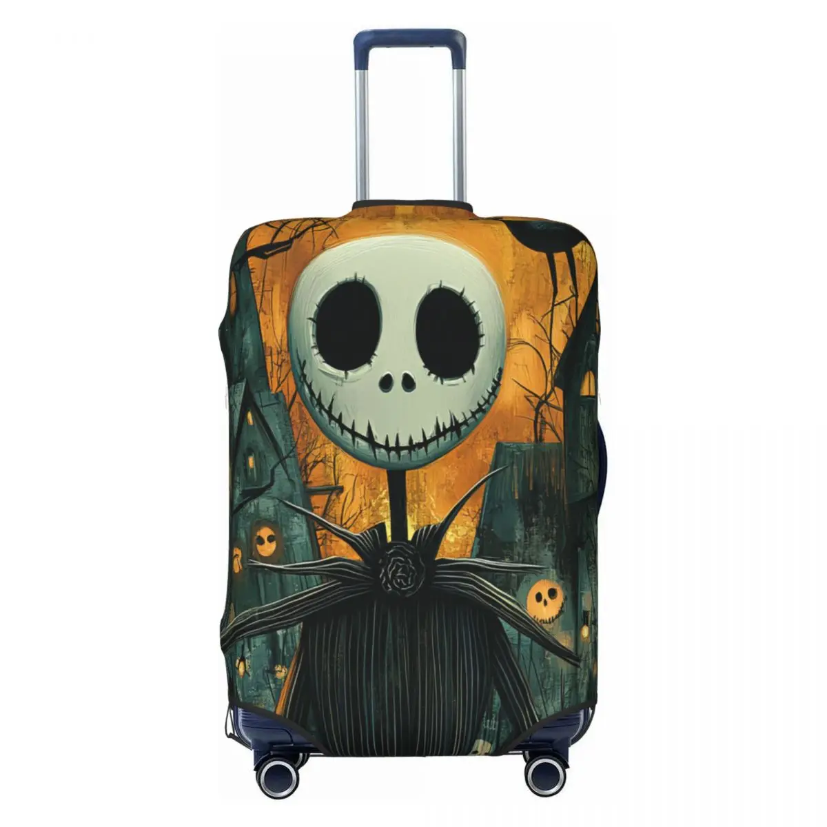 

Custom The Nightmare Before Christmas Jack Skellington Luggage Cover Fashion Suitcase Protector Covers Suit For 18-32 inch