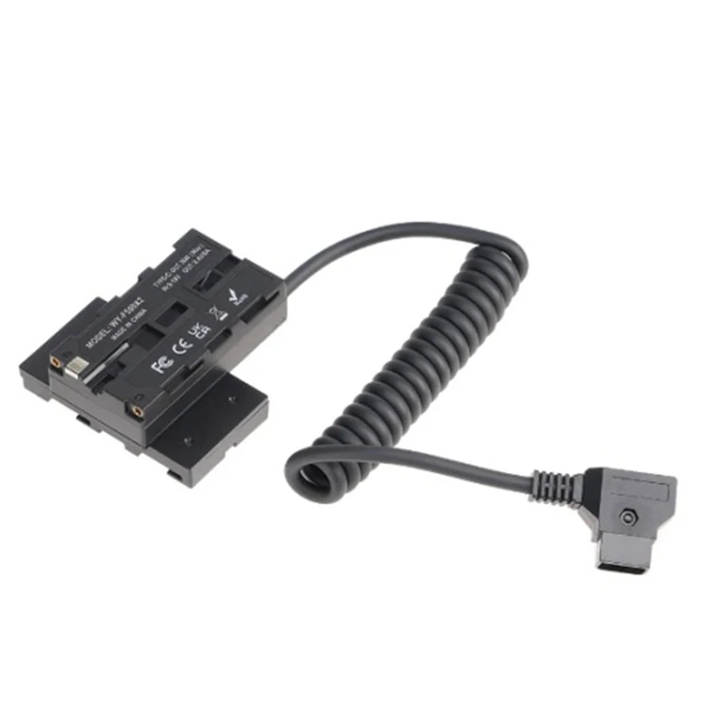 

Dummy Battery D-Tap To Dual-Sided NP-F550 Coiled Cable DC Coupler Accessory For Monitor/Light/Mic/Transmitter Receiver