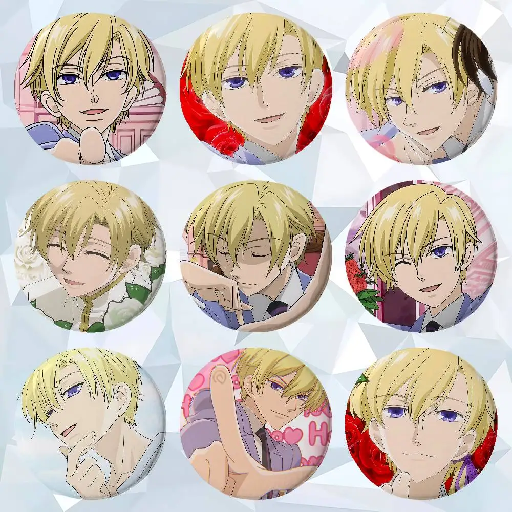Anime Tamaki Suoh Premium Tinplate Round Lapel Pins: Cute Badge Brooches For Shoulder Bag Accessories, Souvenir Gifts