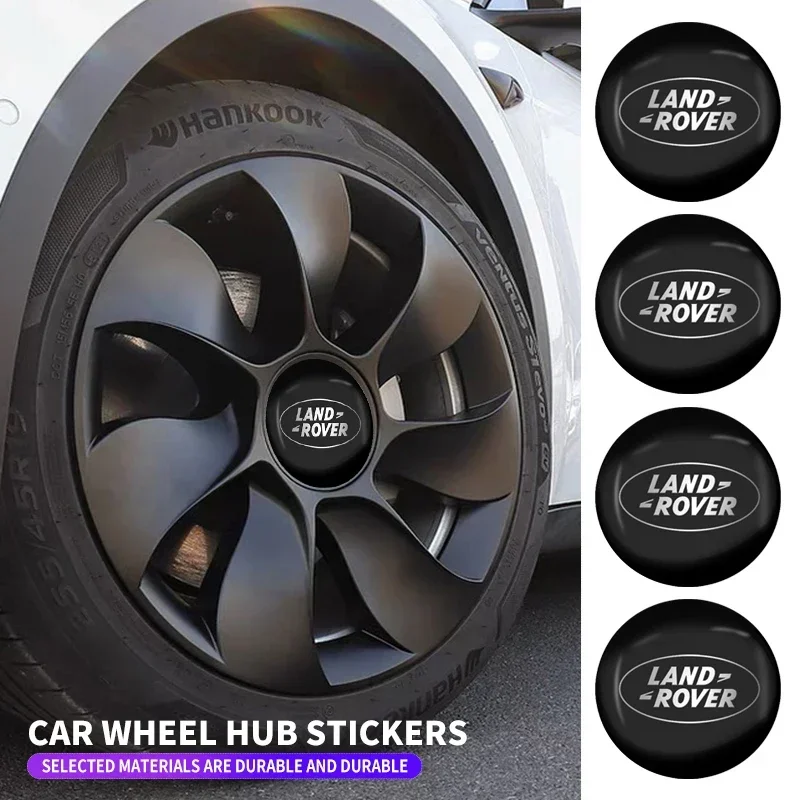 4Pcs Car Wheel Rims Hub Center Styling Sticker For Land Rover Freelander 2 L2 LF Discovery 4 L319 L462 Range Rover Sport Evoque