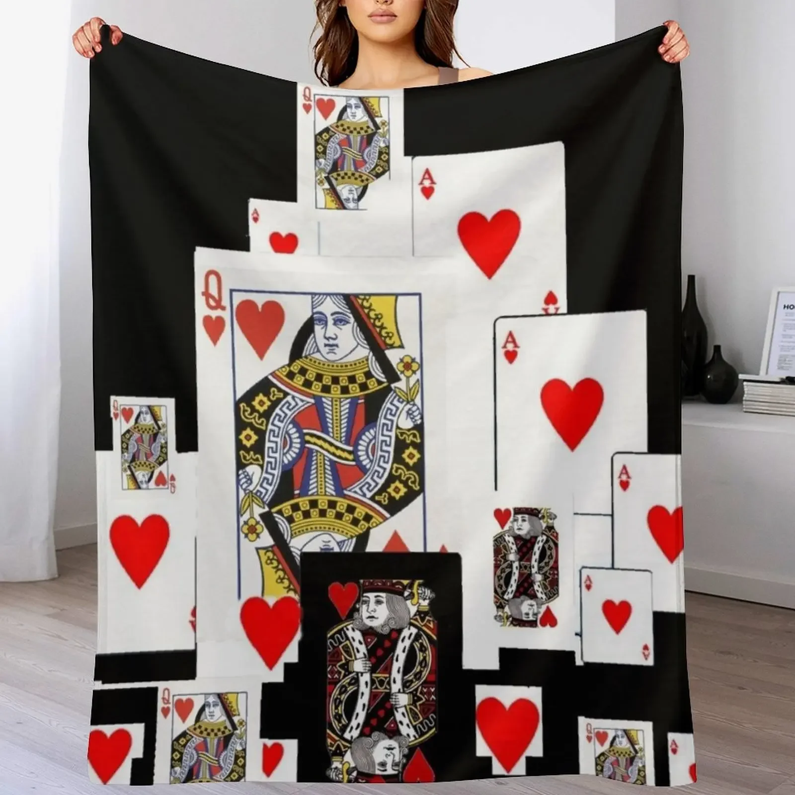 

ROYAL COURT PLAYING CARDS Throw Blanket Plaid valentine gift ideas Blankets