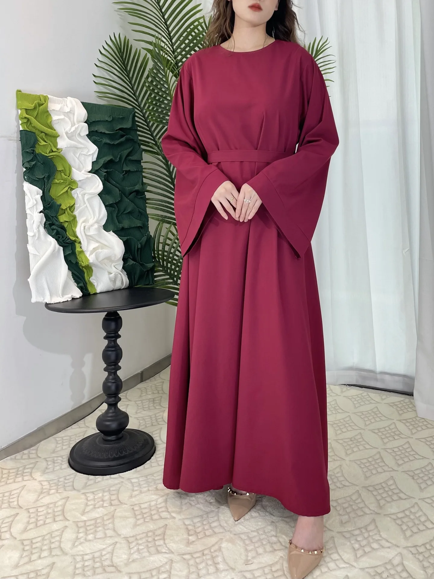 2025 ome nova chegada de alta qualidade médio oriente dubai turquia multi-cor plus size feminino básico vestido casual muçulmano