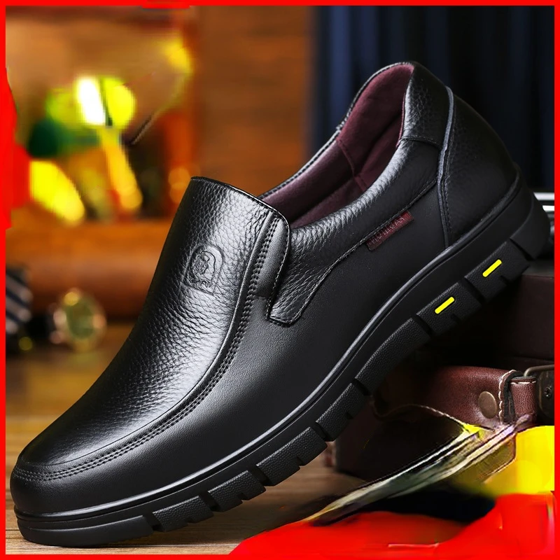 Zapatos hechos a mano de piel auténtica para hombre, calzado informal con plataforma plana para caminar, mocasines transpirables para exteriores,