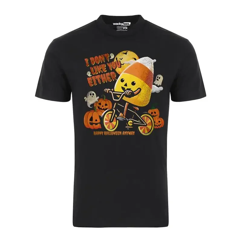 I Don t Like You Either Candy Corn Halloween Candy Graphic Tee Shirt
