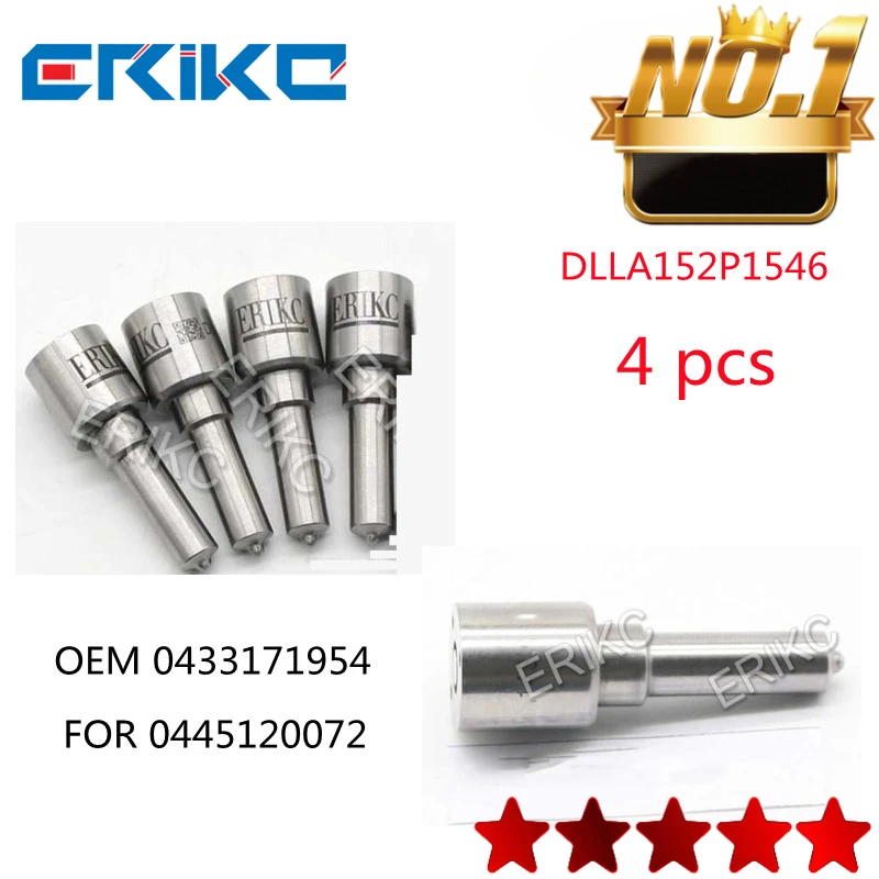 

ERIKC 4 PCS DLLA152P1546 Diesel Engines Parts Nozzle DLLA 152 P 1546 Efficient DLLA 152 P 1546 For 0 445 120 072 Injector