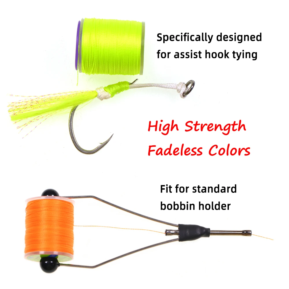 150d leuchtende Binde faden Seefischerei DIY langsame Jigging Haken Assist Line fluor zierende Fliegen binden Material Zubehör Tackle – Detail 2