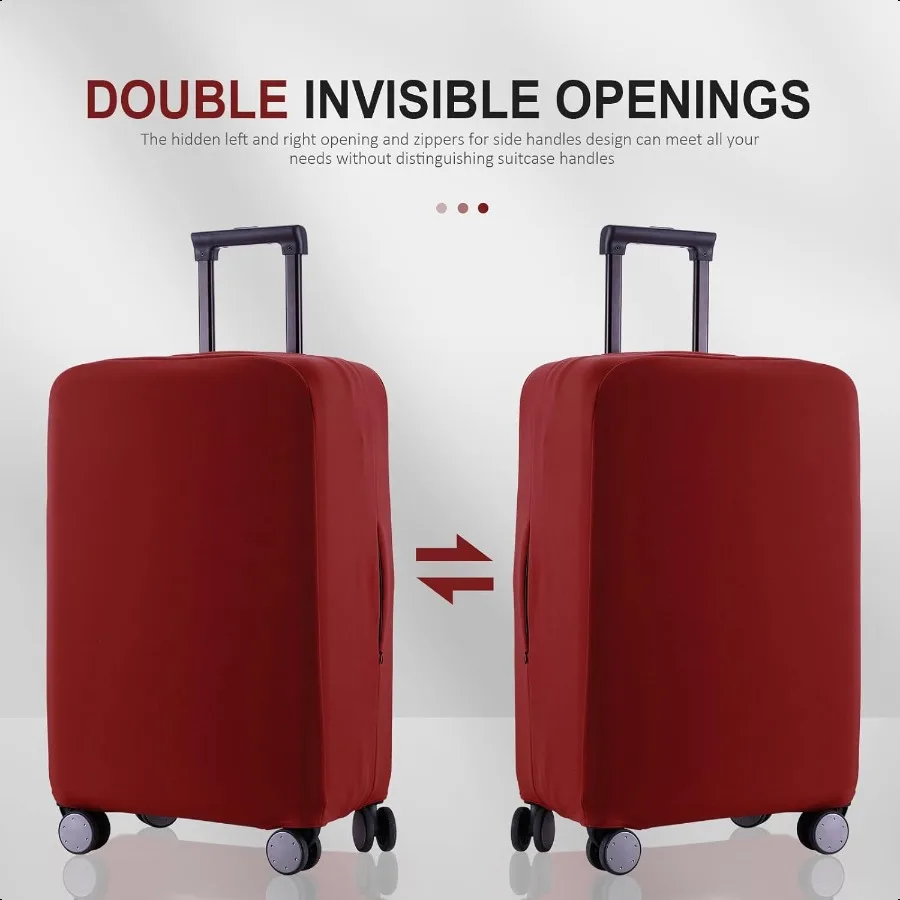 Travel Lage Cover Suitcase Protector ScratchResistant Fit 1931 Inch Suitcase Not Included Suitcase Claret S(1921 inch )