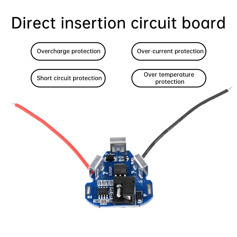 Caja de caja de batería de taladro de destornillador 3S 12V con soportes de Hoder 18650, tablero BMS, tablero de protección de batería de iones de