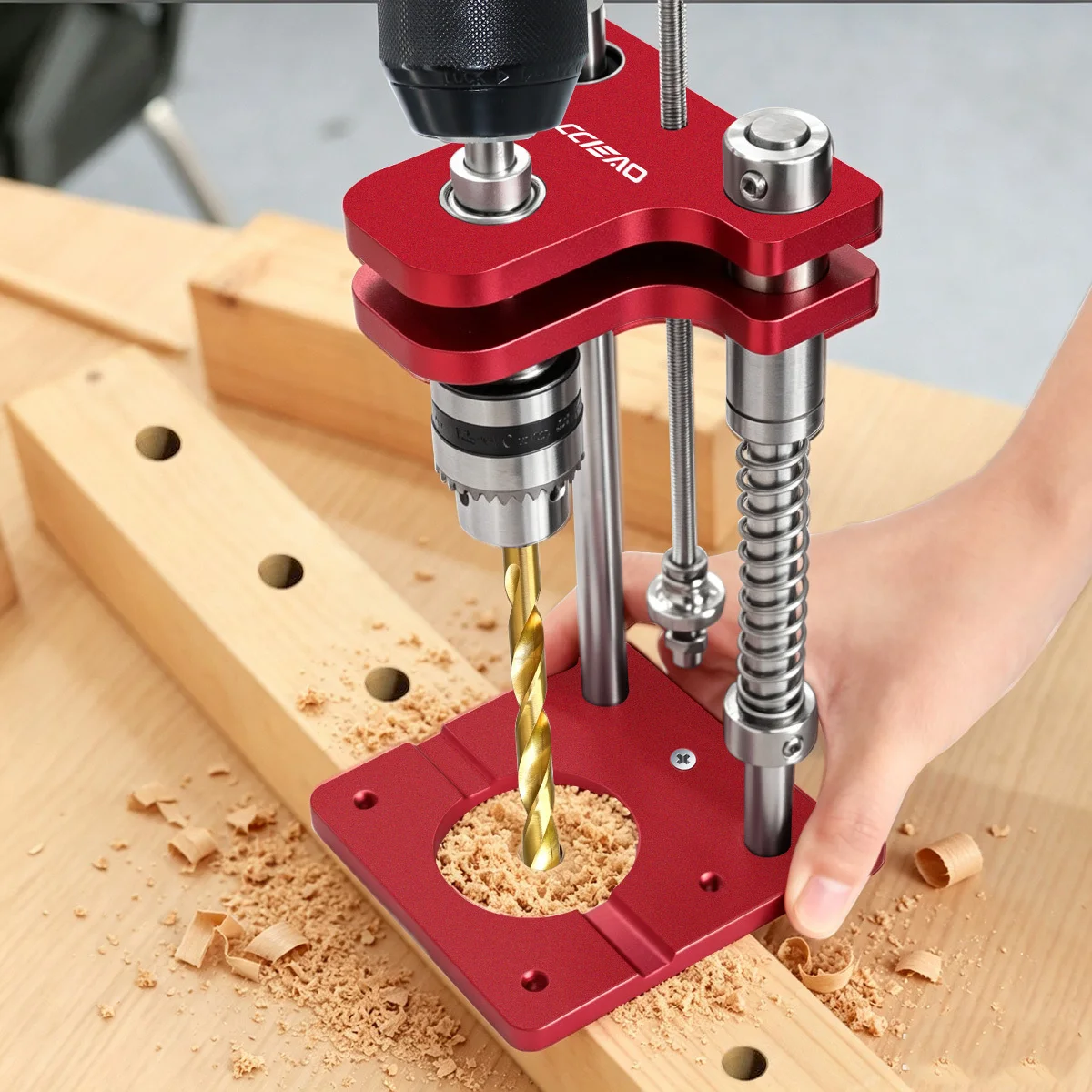 1pc-precision-portable-drillling-guide-jig-woodworking-adjustable-punch-locatorstraight-hole-drilling-template-tool
