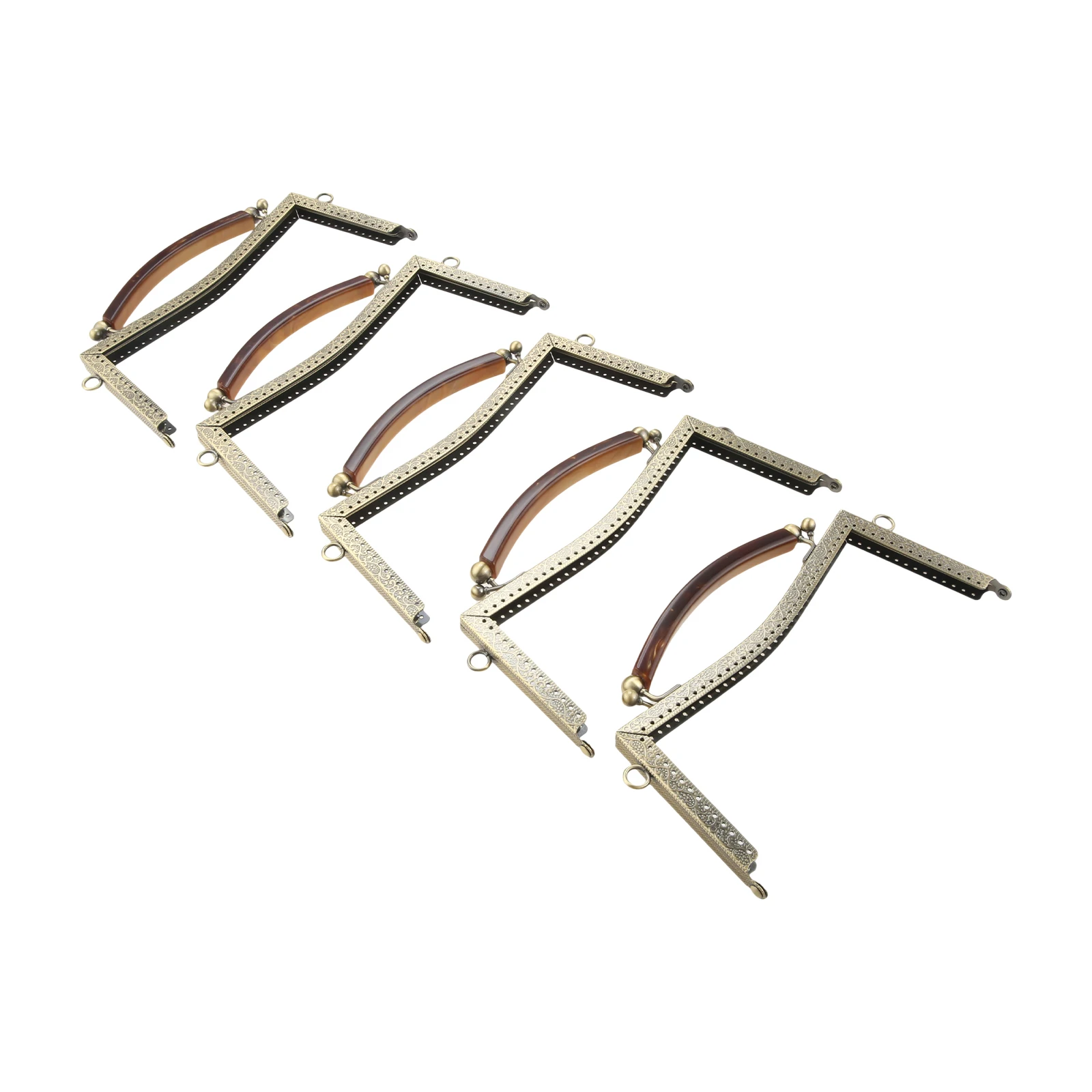 5Pcs Wear And Corrosion Resistance Purse Frames For Coin Purses Handbags Wallets Purses Shoulder Bag Accessories 21.5X9.3cm