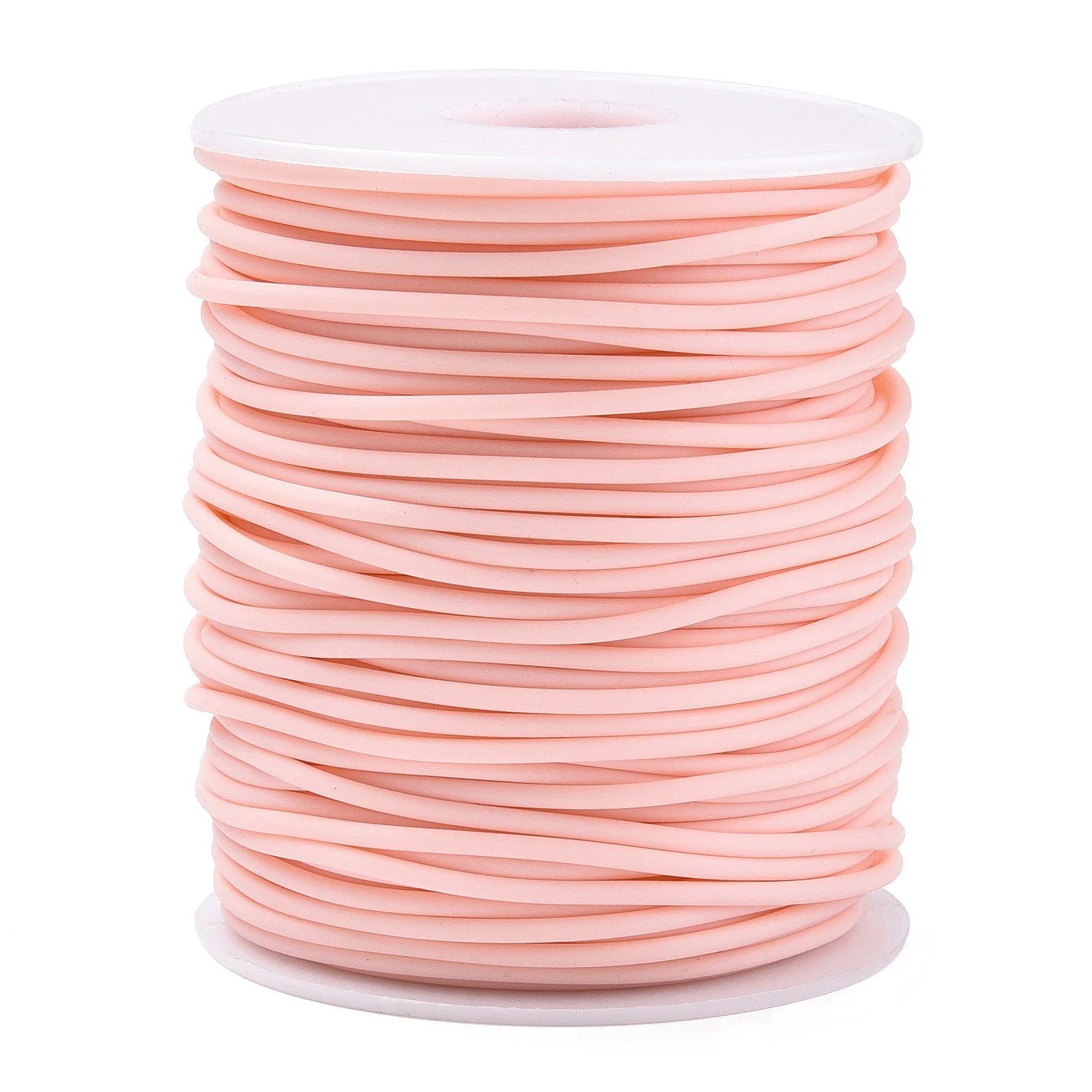 

50m/Roll Hollow Pipe PVC Tubular Synthetic Rubber Cord Wrapped Around Plastic Spool for Making DIY Jewelry Necklace Earring