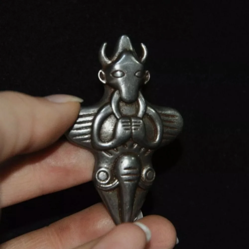 2" old Tibet Tiantie Vajra Dorje Phurpa strange Vajra Dorje Phurpa bird hanging ornament