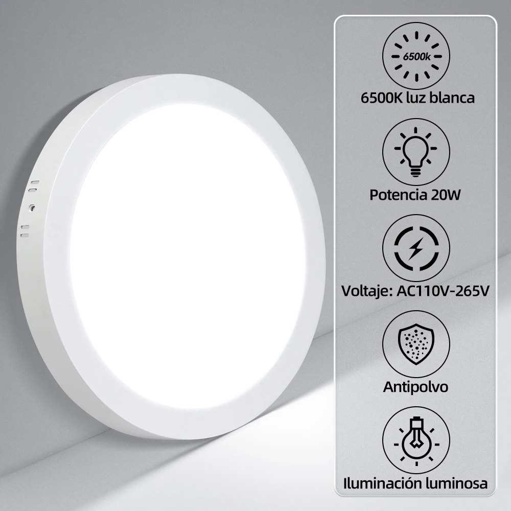 110V 220V sufitowa lampa sufitowa Led Panel oświetleniowy 10/15/20/30W do oświetlenie kuchni sypialni oświetlenie domu