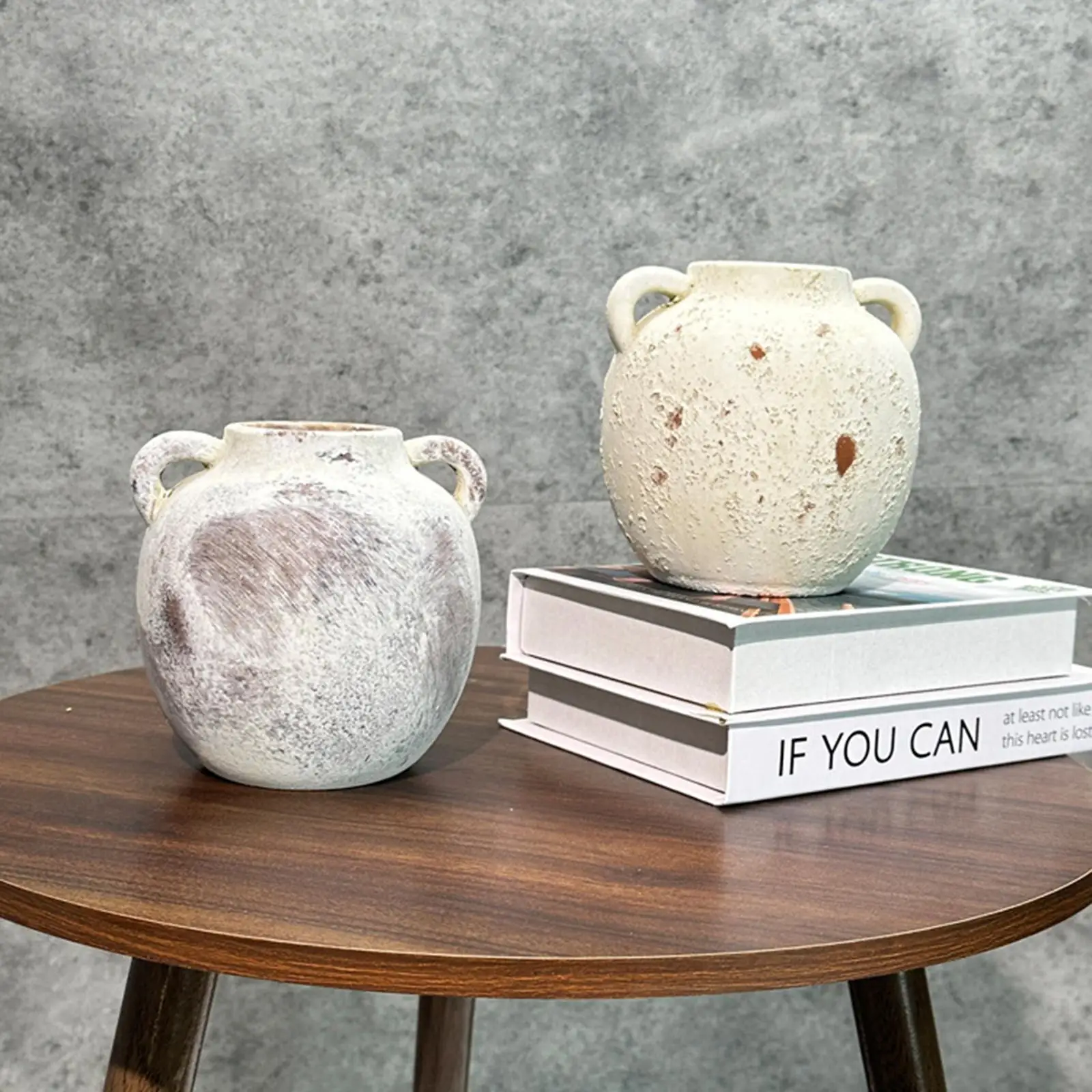 Decorative Ceramic Vase Rustic Planter Pot Wabi Sabi Vintage Centerpiece for Living Room Housewarming Gift