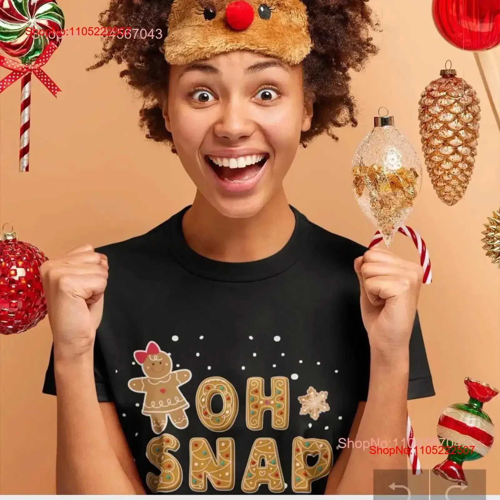 Oh Snap divertido pan de jengibre Navidad galleta camiseta vintage lavado homme Casual ropa de diseñador suave versátil ligeramente moda