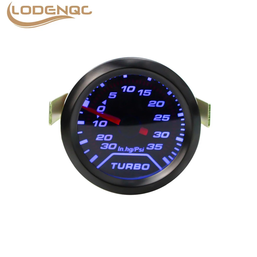 2 Inch 52mm Auto Turbo Boost Gauge PSI Smoke Dial Blue LED Light Interior Car Meter Car gauge LC100179