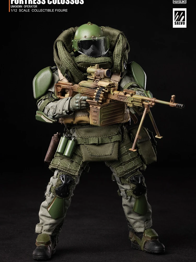 HASUKI SA02 1/12 Operatore sconosciuto Black Ops NO.2 Fortezza Colossus Mini Mobile 6 "Set completo Uomo Action Figure Collezione Regali