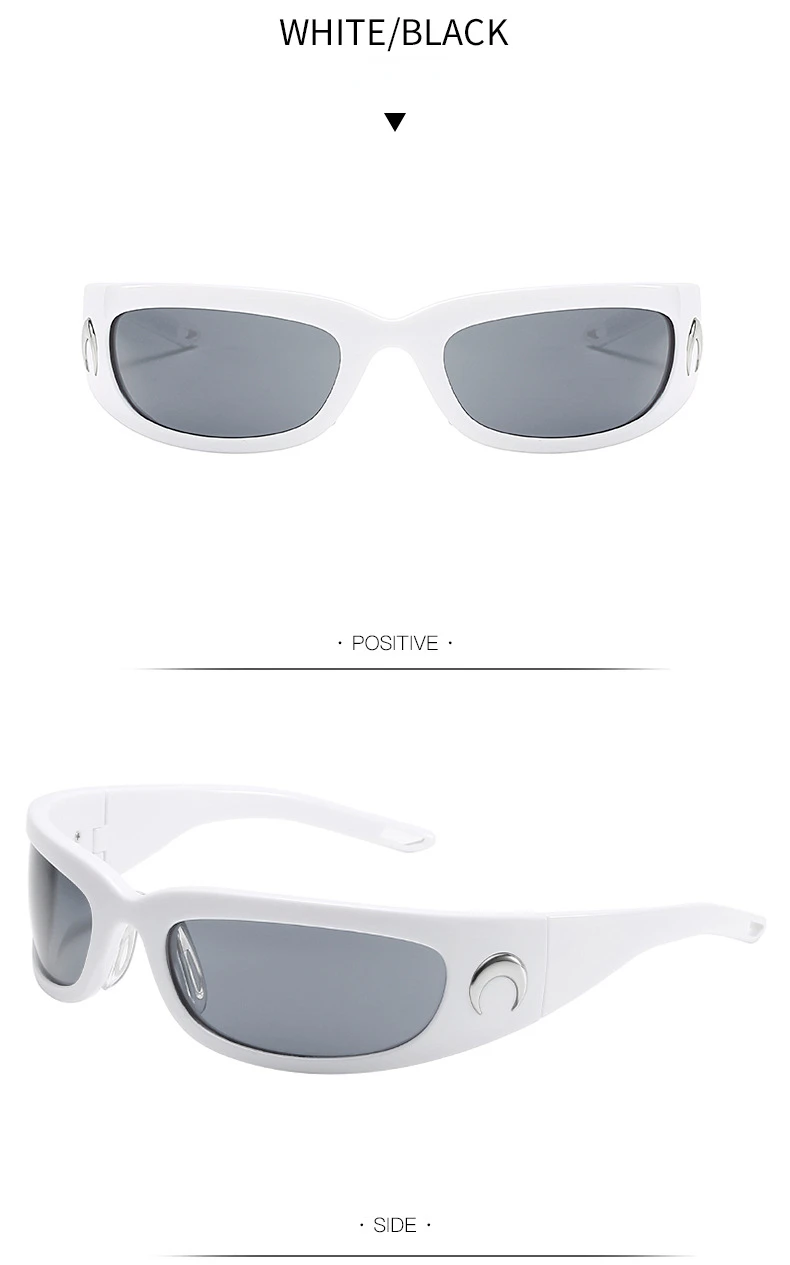 2026 Neue Rechteckige Sonnenbrille für Damen und Herren Vintage Outdoor Radsport Hip-Hop Punk Sonnenbrillen Y2k Brillen – Detail 18