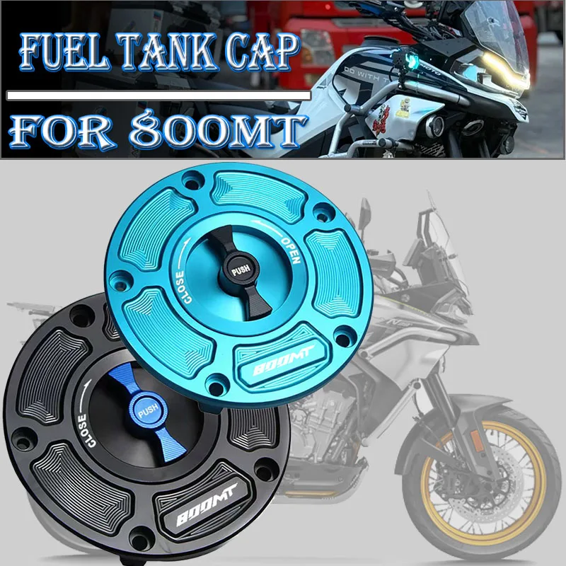 For 800MT 800mt 800 MT MT800 2021 2022 2023 2024 CNC Fuel Gas Tank Cap Cover Aluminum Keyless Motorcycle Accessories