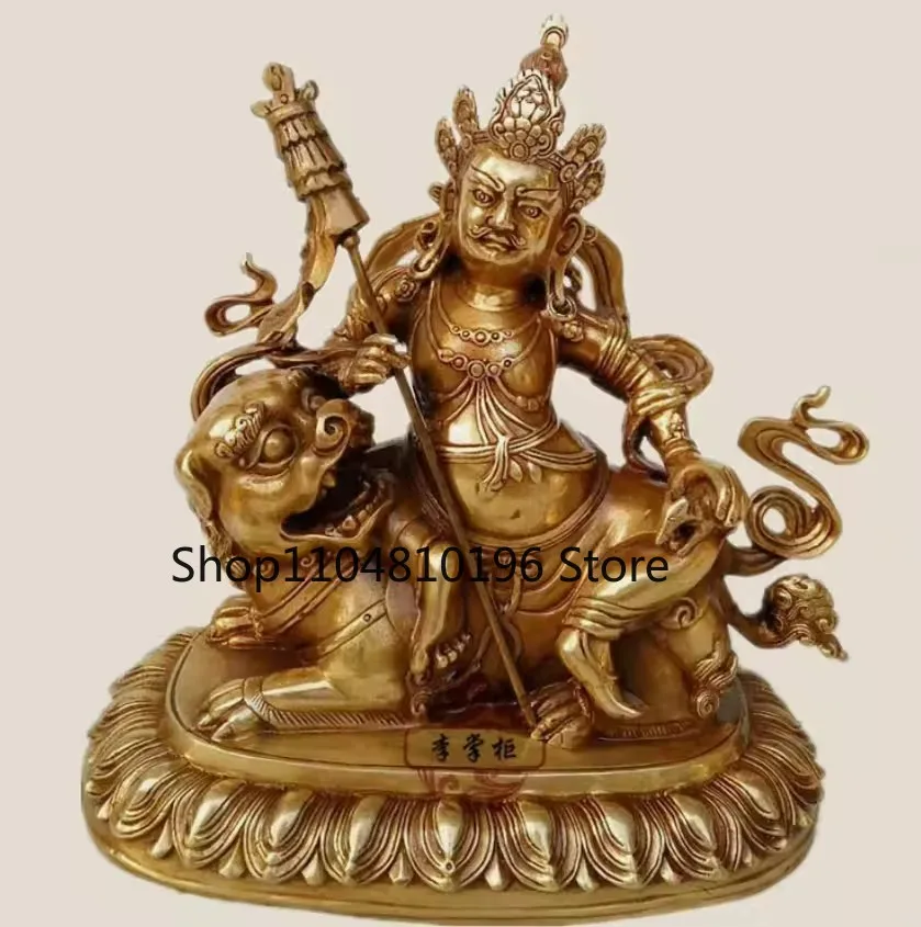 19cm bronze buddha statue Auspicious guardian vaishravana Vaisravana Mammon  Wealth