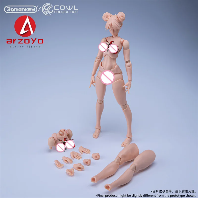 オリジナル Romankey X カウル 1/12 スーパーフィギュア柔軟な女の子ジョイントボディ 15.8 センチメートル女性兵士アクションモデル 6 "人形とヘッド