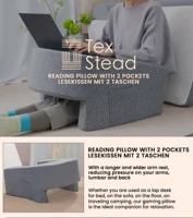 1 Pc Soft Reading Pillow, Arm Rest Lap Desk Pillow for Gaming,Working, Sitting in Floor Sofa,with Removable and Washable Cover 23