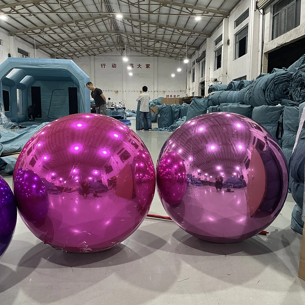 Inflatable Mirror Ball Hanging&standing inflatable Mirror Balloon PVC airtight Large Sealed Colorful Sphere For Wedding Event