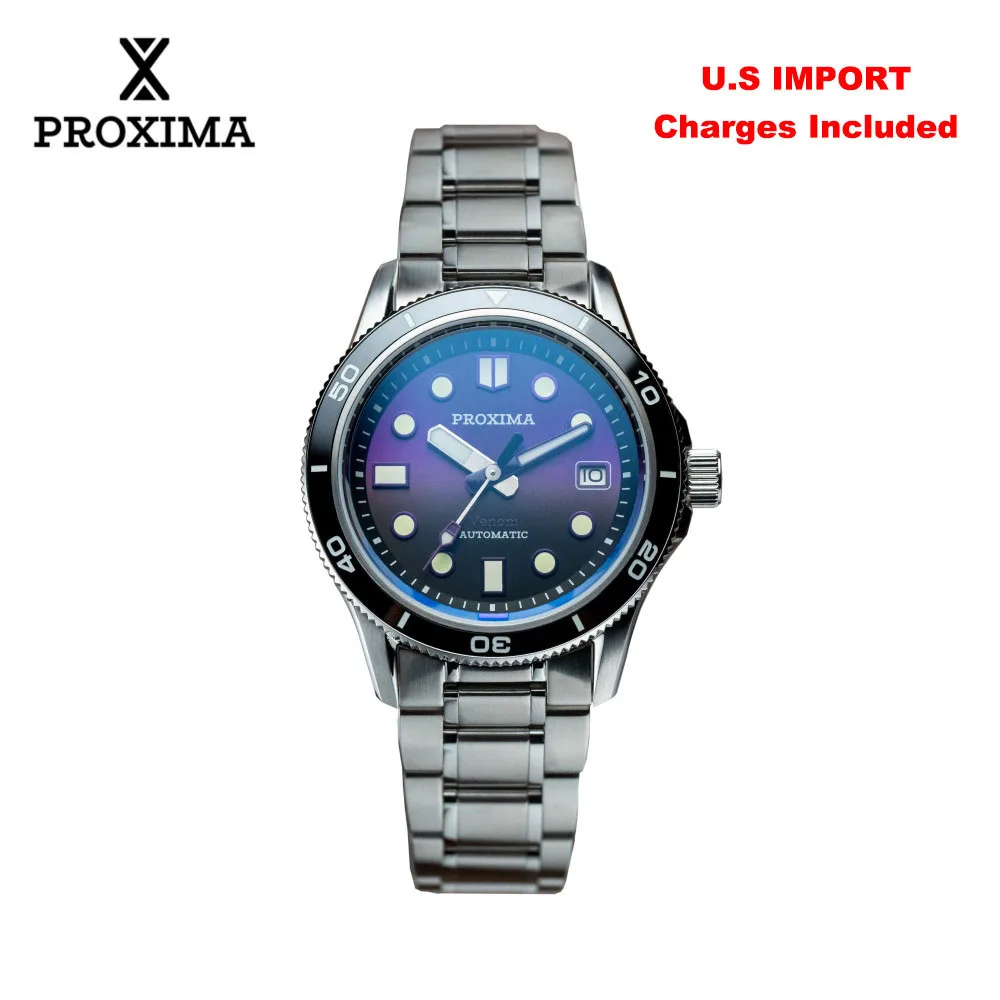 Proxima PX1740 39mm Men Mechanical Watches C3 BGW9 Sunburst Dial