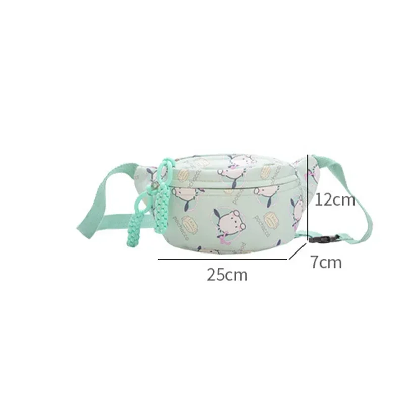 Sac de poitrine Sanurgente Kuromi pour enfants, Cinnamoroll, Bandoulière initiée, Poudres de rangement de taille, My Melody, Hello Kitty, Porte-monnaie, Cadeau pour fille