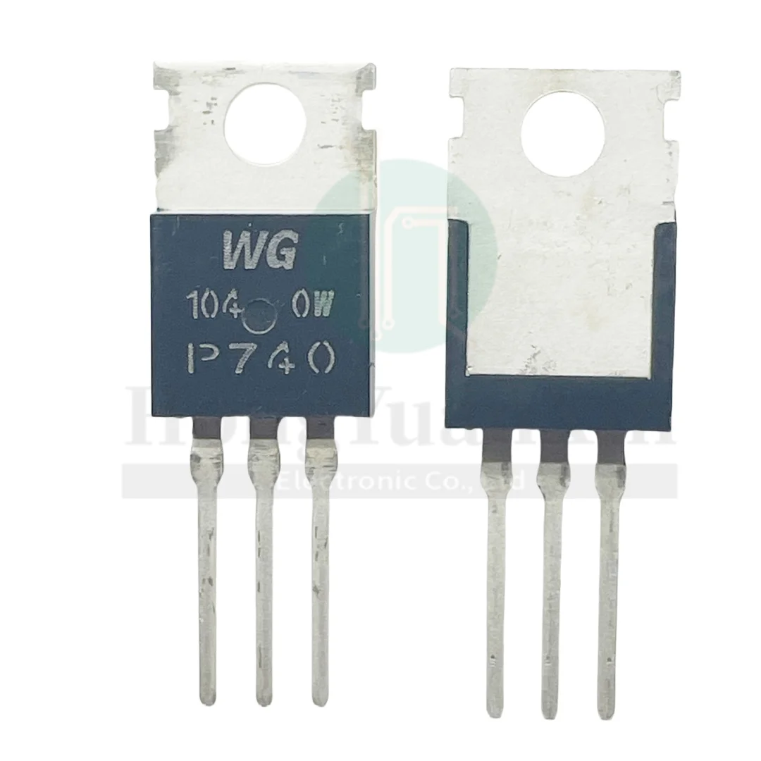 10 uds/nuevo enchufe recto importado original P740 WGP740 TO-220 MOS tubo de efecto de campo transistor de campo de ranura N