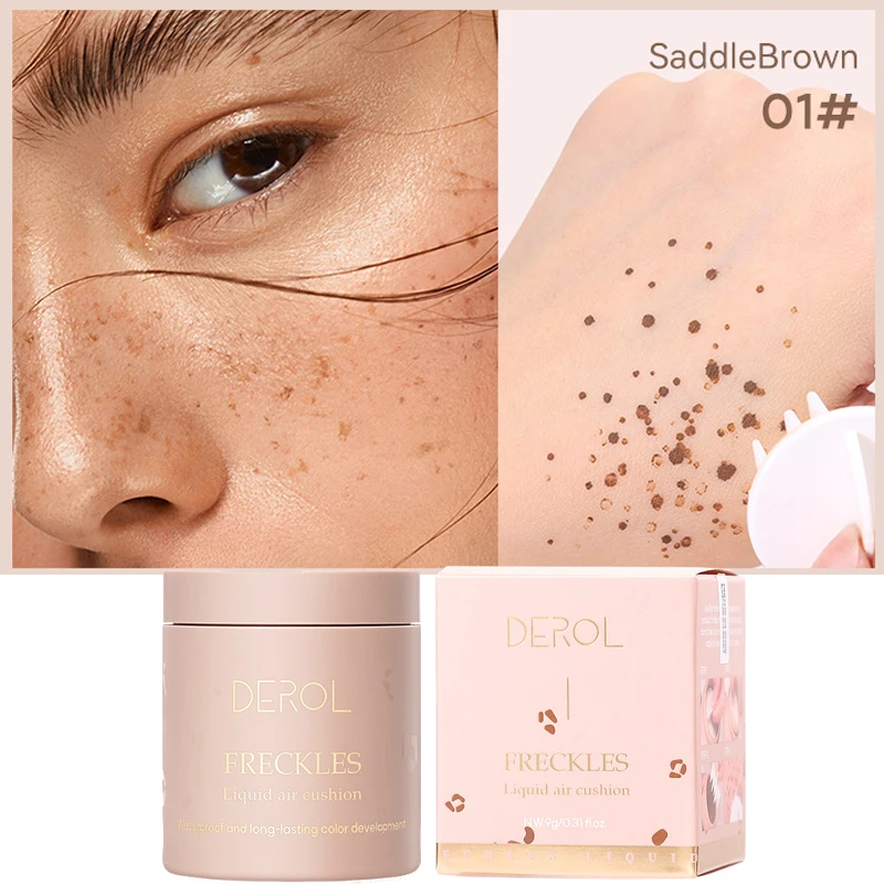 Face Body Freckled Stamp Kit Lifelike Freckle Natural Simulation Fake Dot Spot Comb Seal Air Cushion Freckle Waterproof Makeup view 6