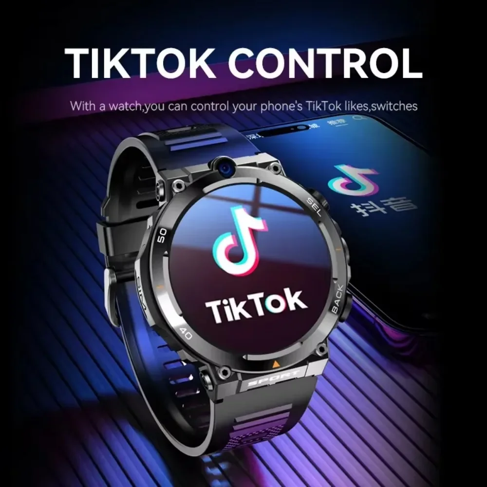 4G 5G ساعة ذكية تدعم Tiktok Whats App Facebook WiFi GPS مكالمة فيديو مزدوجة 900MAH بطارية أندرويد الرياضة ساعة ذكية H10